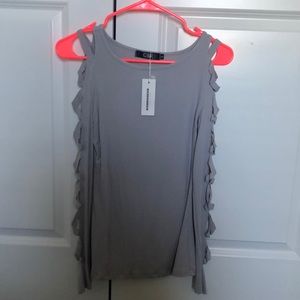 Never been worn grey fashion top